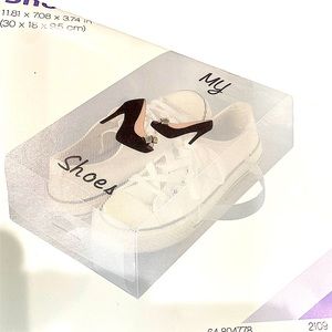2 New in Package Transparent Travel Shoe Boxes. Christmas gift